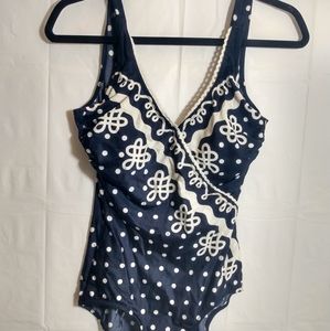 Trulo collection blue and white swimsuit
